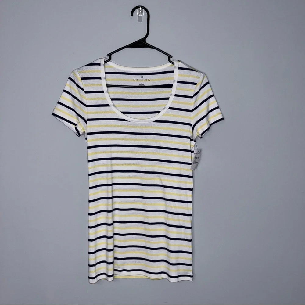 Nordstrom Yellow and Black Striped Tee